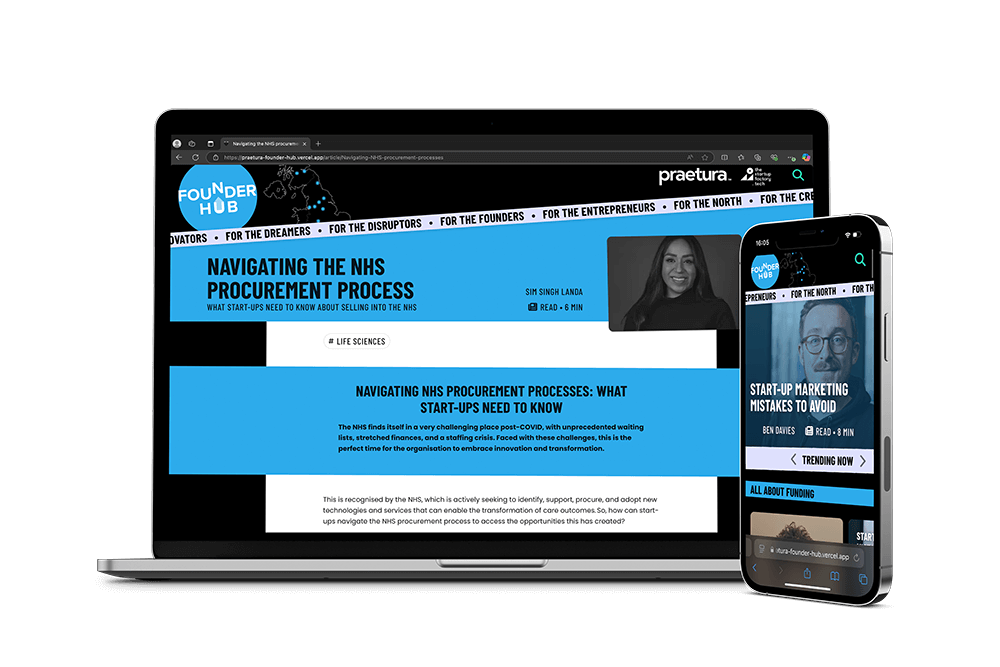 Founder Hub Laptop View